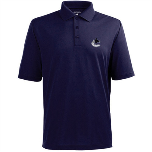 Vancouver Canucks Antigua Pique Xtra-Lite Polo - Navy