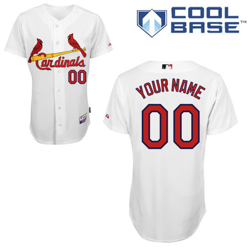 Cardinals White Customized Men Cool Base Jersey