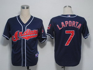 Cleveland Indians 7 Laporta Blue Cool Base