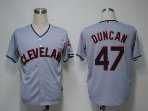 MLB Jerseys Cleveland Indians 47 Duncan Grey Cool