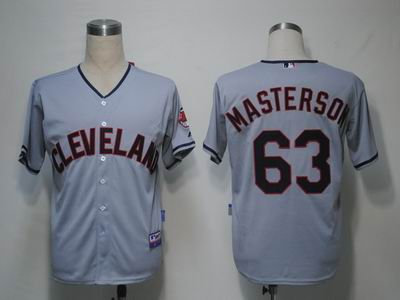 MLB Jerseys Cleveland Indians 63 Masterson Grey Cool Base