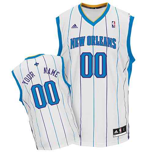 New Orleans Hornets Youth Custom White Jersey