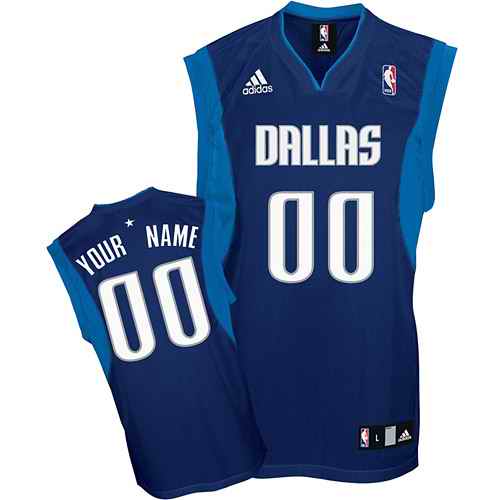 Dallas Mavericks Youth Custom Dk Blue Jersey