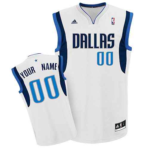 Dallas Mavericks Youth Custom White Jersey
