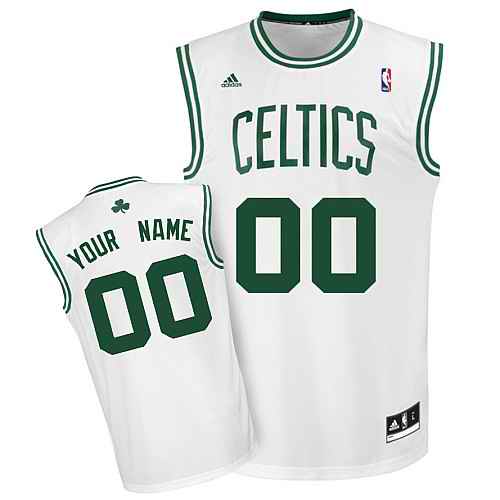 Boston Celtics Youth Custom White Jersey