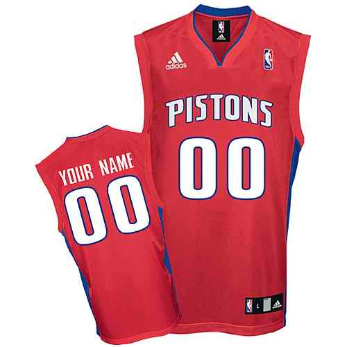 Detroit Pistons Youth Custom Red Jersey