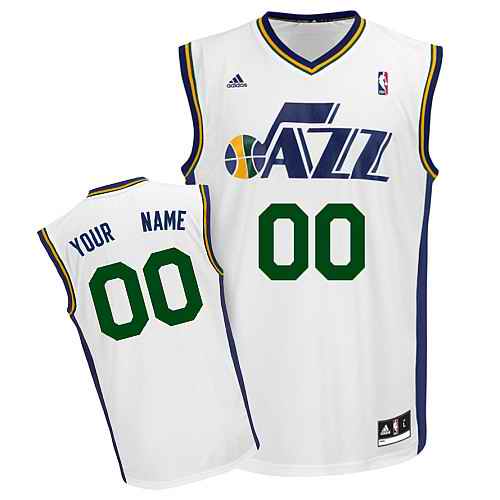 Utah Jazz Youth Custom White Jersey