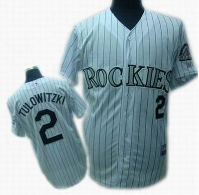 KIDS Colorado Rockies 2 Troy Tulowitzki jerseys white black strip