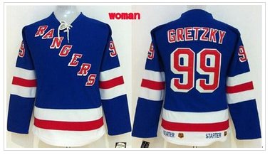 Women's Rangers #99 Wayne Gretzky Blue Home Stitched NHL Jersey