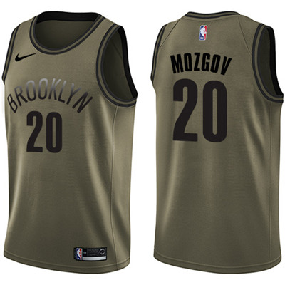 Nike Nets #20 Timofey Mozgov Green Salute to Service Youth NBA Swingman Jersey Nike Nets #20 Timofey Mozgov Green Salute to Service Youth NBA Swingman Jersey