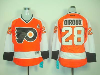 Women Philadelphia Flyers 28 CLAUDE GIROUX orange jerseys