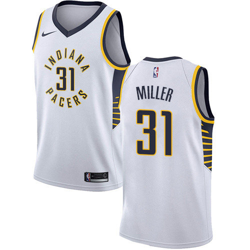 Pacers #31 Reggie Miller White Youth Basketball Swingman Association Edition Jersey