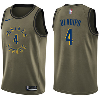 Nike Pacers #4 Victor Oladipo Green Salute to Service Youth NBA Swingman Jersey