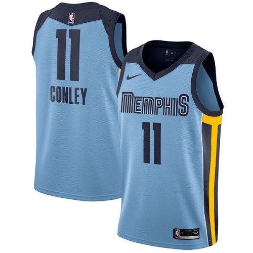 Grizzlies #11 Mike Conley Light Blue Youth Basketball Swingman Statement Edition Jersey