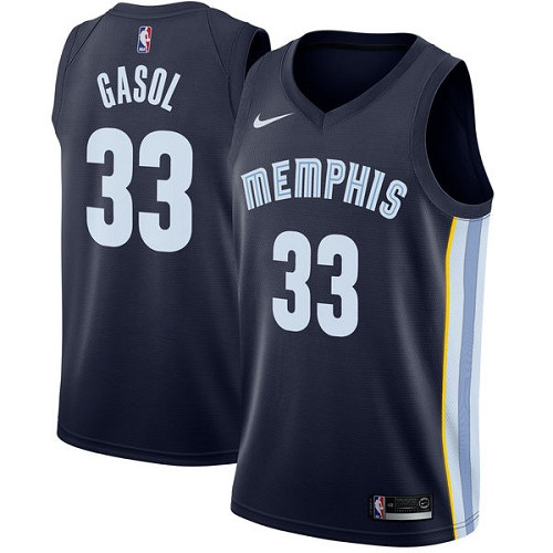 Grizzlies #33 Marc Gasol Navy Blue Youth Basketball Swingman Icon Edition Jersey
