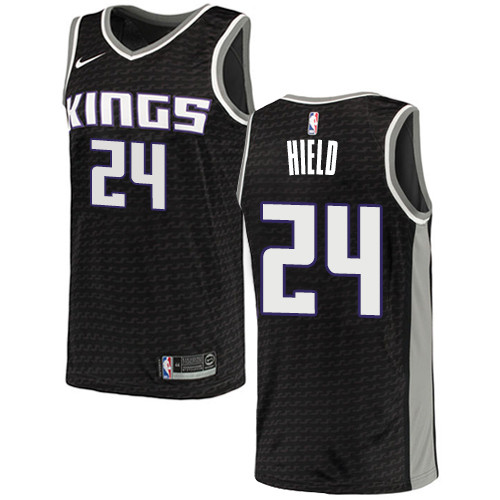 Kings #24 Buddy Hield Black Youth Basketball Swingman Statement Edition Jersey