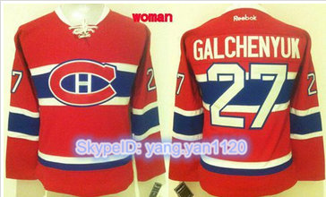 Women Montreal Canadiens #27 Alex Galchenyuk Red Home Stitched NHL Jersey