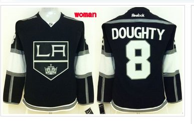 Women's Kings #8 Drew Doughty Black Home Stitched NHL Jersey
