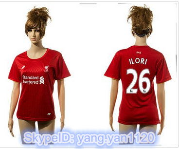 Women Liverpool #26 ILORI Red Home Soccer Club Jersey