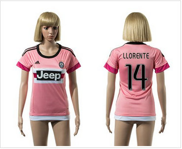 Women Juventus #14 LLORENTE Pink Soccer Club Jersey
