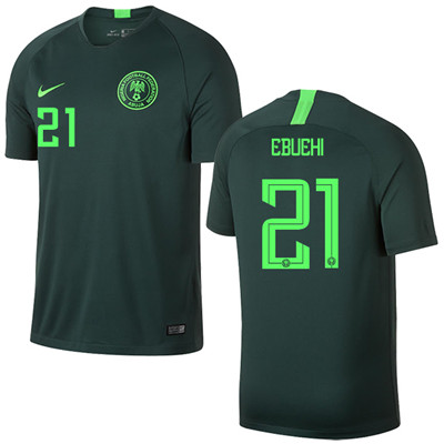 Nigeria #21 EBUEHI Away Soccer Country Jersey