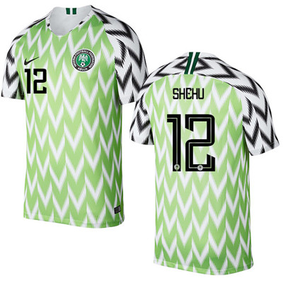Nigeria #12 SHEHU Home Soccer Country Jersey