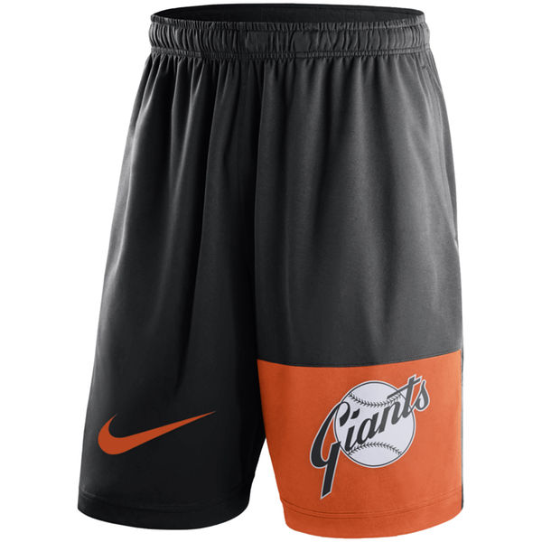 41Men's San Francisco Giants Nike Black Cooperstown Collection Dry Fly Shorts