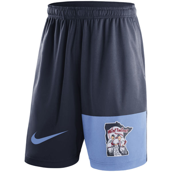 34Men's Minnesota Twins Nike Navy Cooperstown Collection Dry Fly Shorts