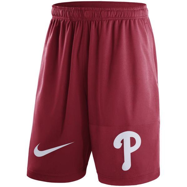 32Men's Philadelphia Phillies Nike Red Dry Fly Shorts