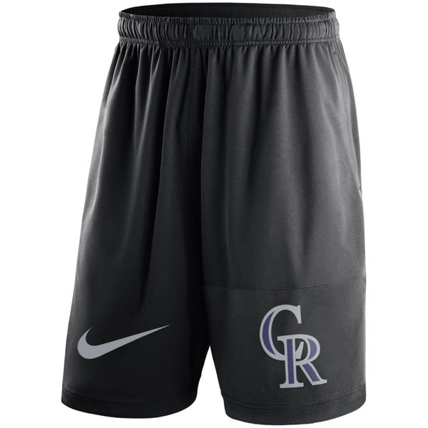 33Men's Colorado Rockies Nike Black Dry Fly Shorts