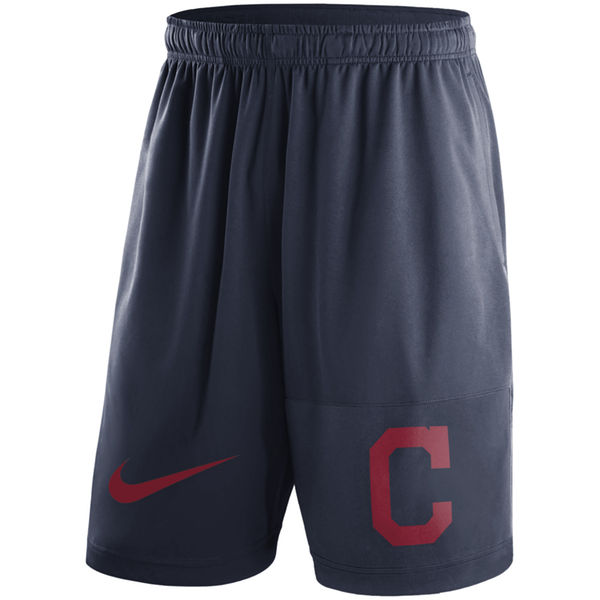18Men's Cleveland Indians Nike Navy Dry Fly Shorts