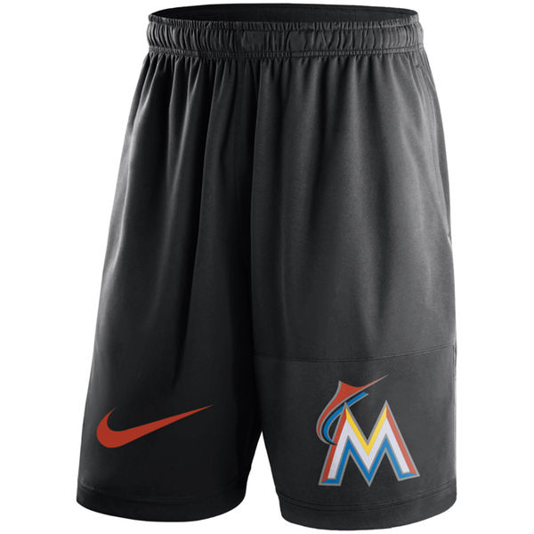 9Men's Miami Marlins Nike Black Dry Fly Shorts