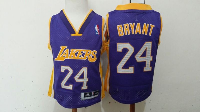 2-6 Years Old Kid Kobe Bryant Los Angeles Lakers #24 Purple Jersey