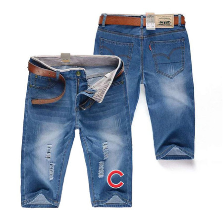 Chicago Cubs Team Logo Light Blue NFL Jeans