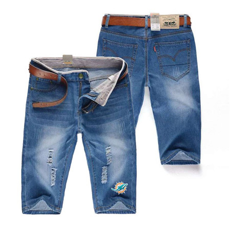 Miami Dolphins Team Logo Light Blue NFL Jeans