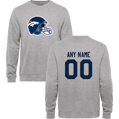 Men's Denver Broncos Design Your Own Crewneck Sweatshirt