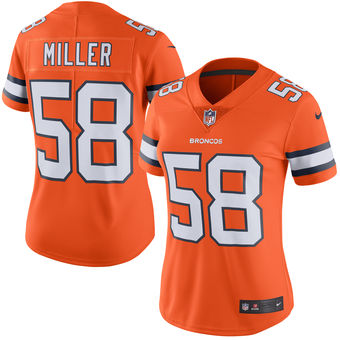Von Miller Denver Broncos Nike Women's Color Rush Limited Jersey - Orange