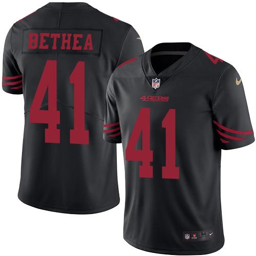 Nike 49ers #41 Antoine Bethea Black Men's Stitched NFL Limited Rush Jersey Nike 49ers #41 Antoine Bethea Black Men's Stitched NFL Limited Rush Jersey