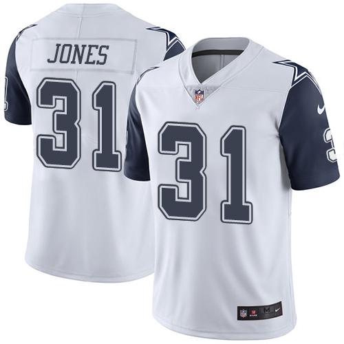 Nike Cowboys #31 Byron Jones White Men's Stitched NFL Limited Rush Jersey Nike Cowboys #31 Byron Jones White Men's Stitched NFL Limited Rush Jersey