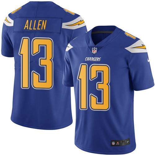Nike Chargers #13 Keenan Allen Electric Blue Men's Stitched NFL Limited Rush Jersey Nike Chargers #13 Keenan Allen Electric Blue Men's Stitched NFL Limited Rush Jersey
