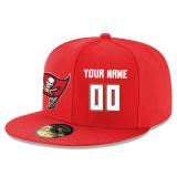 Men's Tampa Bay Buccaneers Red Custom On-Field 59FIFTY Structured Hat