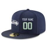Men's Seattle Seahawks Navy Custom On-Field 59FIFTY Structured Hat