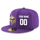 Men's Minnesota Vikings Purple Custom On-Field 59FIFTY Structured Fitted Hat