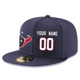 Men's Houston Texans Navy Custom On-Field Structured Fitted Hat