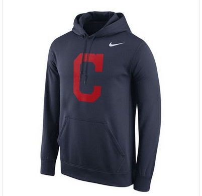 Cleveland Indians Nike Logo Performance Pullover Navy MLB Hoodie