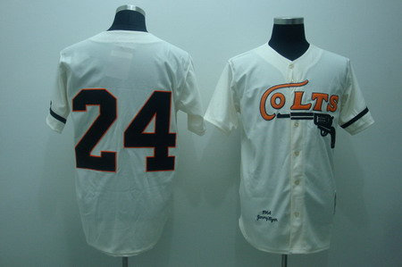 Houston Colts 24 Jimmy Wynn Cream Jerseys Mitchell and ness