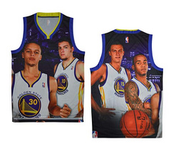 The NBA moments version of the golden state warriors, garage and his team-mates blank jersey vests
