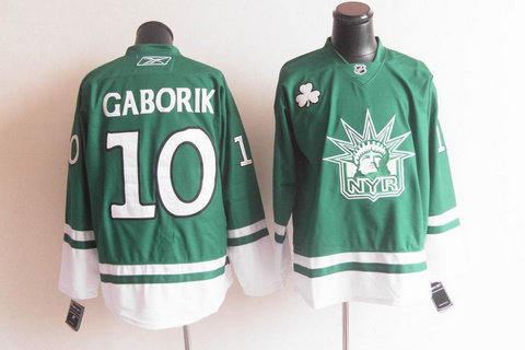 ST PARTYS DAY NY Rangers 10 GABORIK green