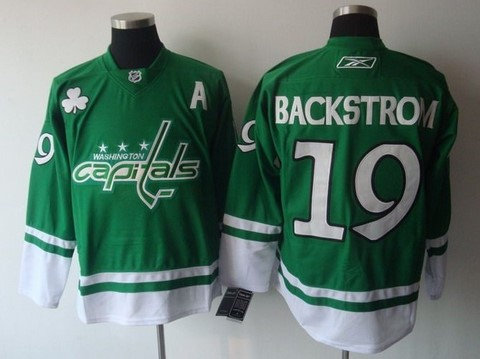 ST PARTYS DAY Washington Capitals 19 BACKSTROM green